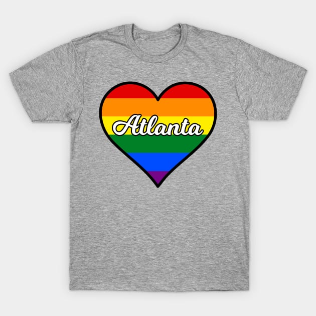 Atlanta Gay Pride Heart T-Shirt by fearcity